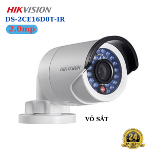 Hikvision DS 2CE16D0T IR, Camera HD 1080P, Hồng Ngoại 20m, OSD Menu, Chống Ngược Sáng BLC, Thiết Kế Vỏ Thép, Lý Tưởng Cho Giám Sát Ngoài Trời