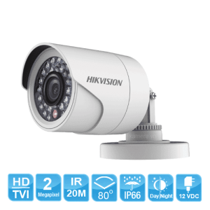Hikvision 2MP Camera Quan Sát, Ống Kính 3.6mm, Smart IR, Giảm Nhiễu DNR, Quan Sát Ngoài Trời, Hình Ảnh Sắc Nét, Tự Động Cân Bằng Sáng
