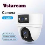 THEO DÕI MỌI ĐỘNG TÁC NGAY LẬP TỨC, VStarcam CS2DR camera wifi 2MP dual lens, quay xoay 340°/90°, night vision màu, phát hiện con người, báo động tự động, lưu trữ thẻ 256GB
