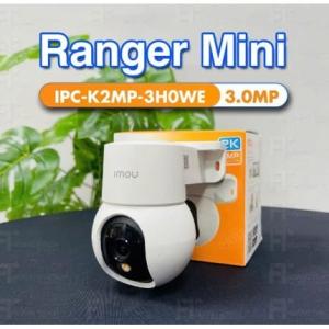 Imou Ranger Mini IPC-K2MP-3H1WE Camera Wifi 3MP, pan/tilt 360°, ánh sáng kép ban đêm + hồng ngoại 10m, Smart Tracking & detection, đàm thoại 2 chiều, Micro SD 512GB, chống nước IP66